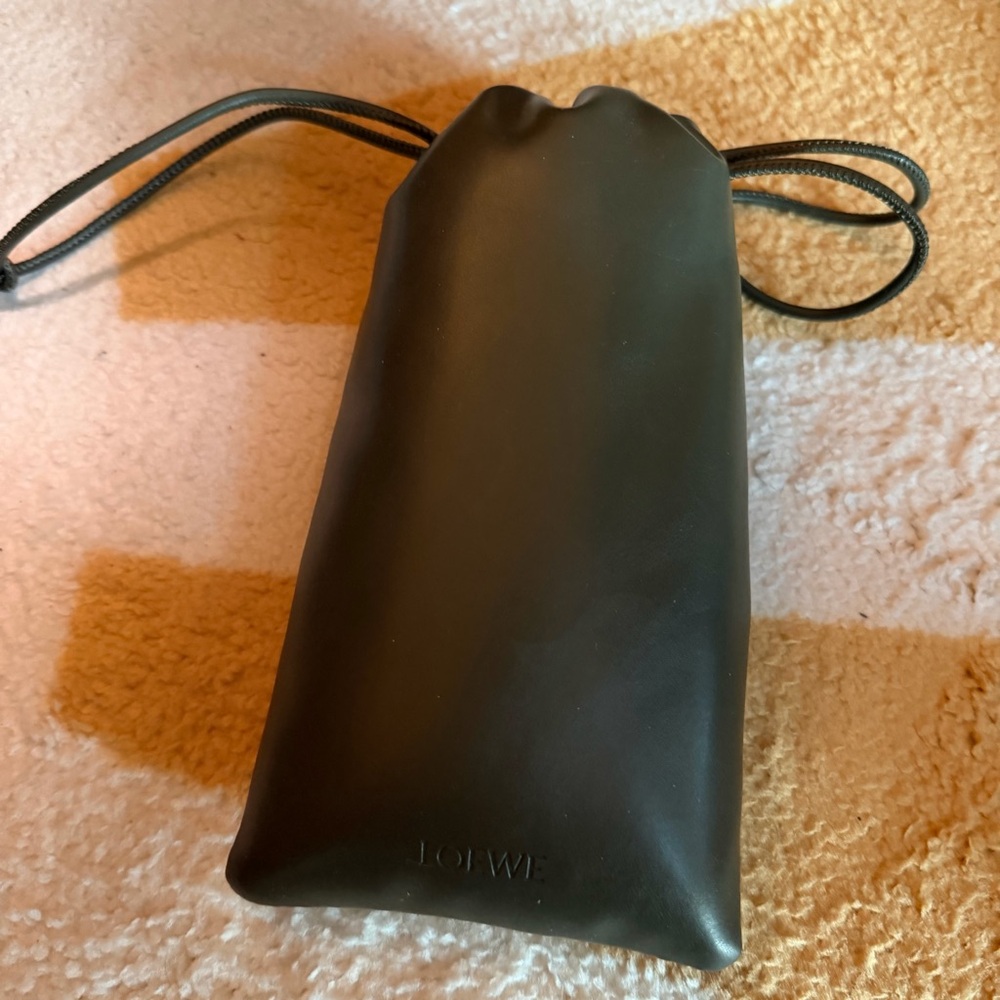 Loewe Soft Leather Drawstring Sunglasses Case/Pou… - image 2